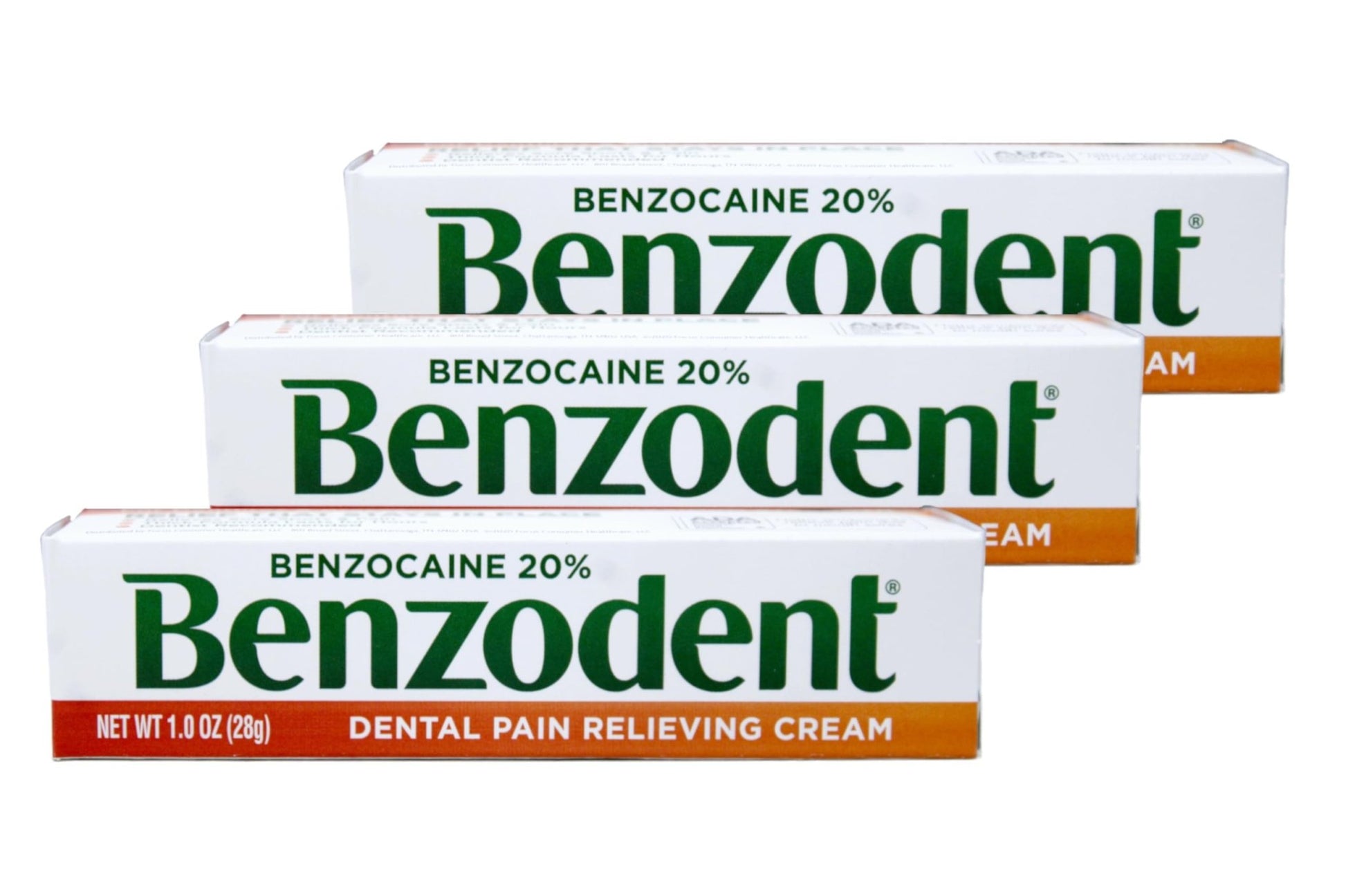 Benzodent Dental Pain Relieving Cream, 1 Ounce - Pack of 3 - dailyvitalstore