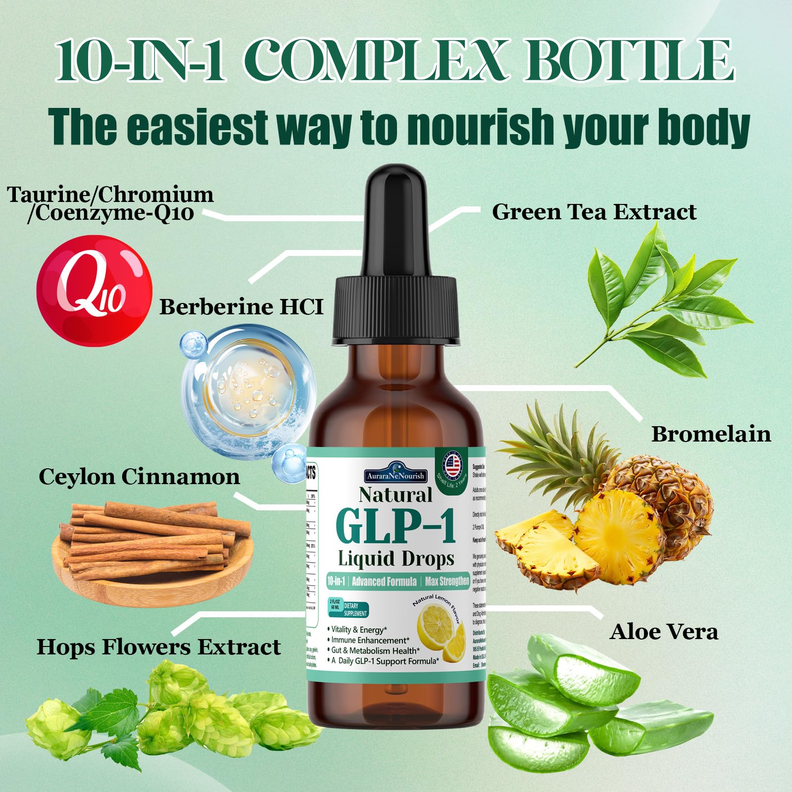 Berberine Supplement for Women and Men, 10-in-1 Formula w. Ceylon Cinnamon, Prebiotic Fiber & Green Tea Extract | Supports Metabolic Wellness, Gut & Digestive Health | Vegan, Gluten-Free - dailyvitalstore