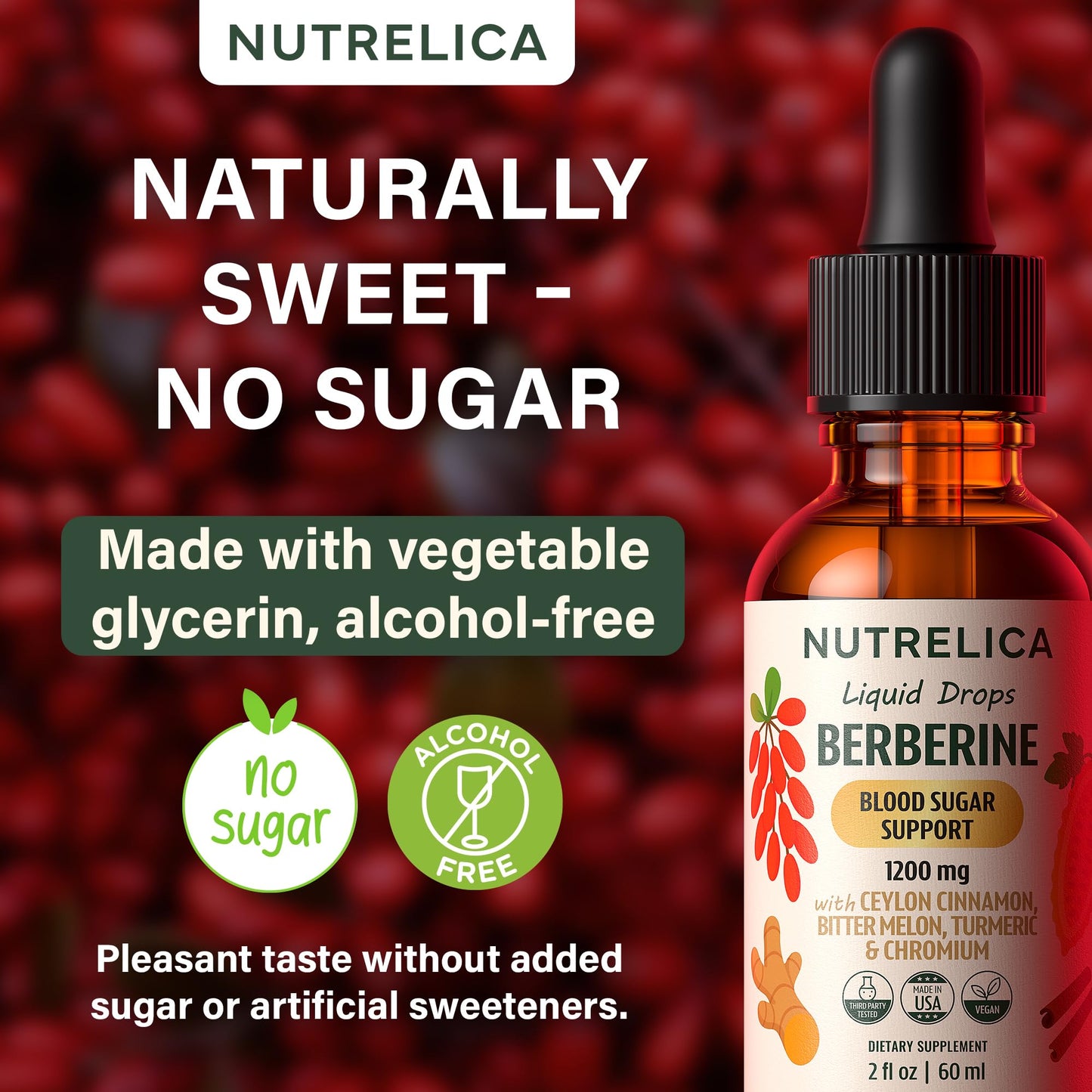 Berberine with Ceylon Cinnamon, Bitter Melon, Turmeric & Chromium – Blood Sugar Balance & Glucose Metabolism - dailyvitalstore