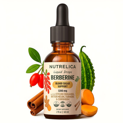 Berberine with Ceylon Cinnamon, Bitter Melon, Turmeric & Chromium – Blood Sugar Balance & Glucose Metabolism - dailyvitalstore
