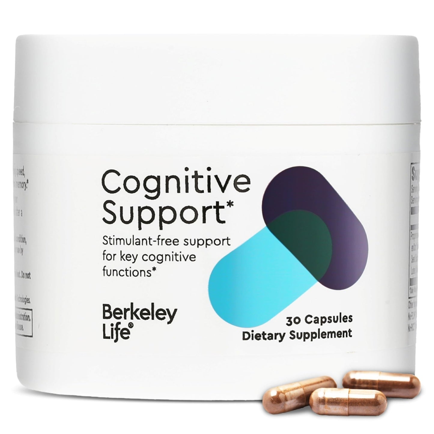 Berkeley Life Cognitive Support Supplement for Memory & Focus - Brain Health Supplements Supports Memory Loss, Mental Clarity, Inability to Multitask & Loss of Speed - for Adults - 30 Capsules - dailyvitalstore