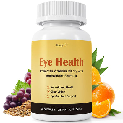 Besgiful Eye Supplement for Vitreous Health, Promotes Clear Vision, Improves Eye Strain & Dryness, Reduces Squiggly Lines, Eye Degeneration, Clear Eye Support, 90 Vegan Capsules - dailyvitalstore