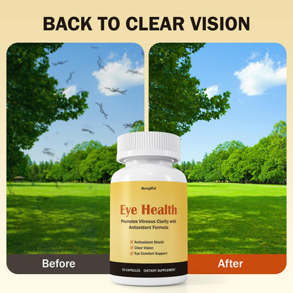 Besgiful Eye Supplement for Vitreous Health, Promotes Clear Vision, Improves Eye Strain & Dryness, Reduces Squiggly Lines, Eye Degeneration, Clear Eye Support, 90 Vegan Capsules - dailyvitalstore