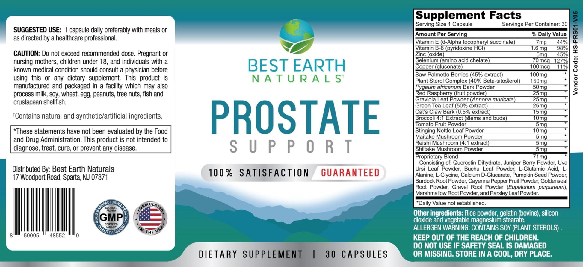 Best Earth Naturals Prostate Support Supplement for Men - Prostate Support - 30 Day Supply - dailyvitalstore