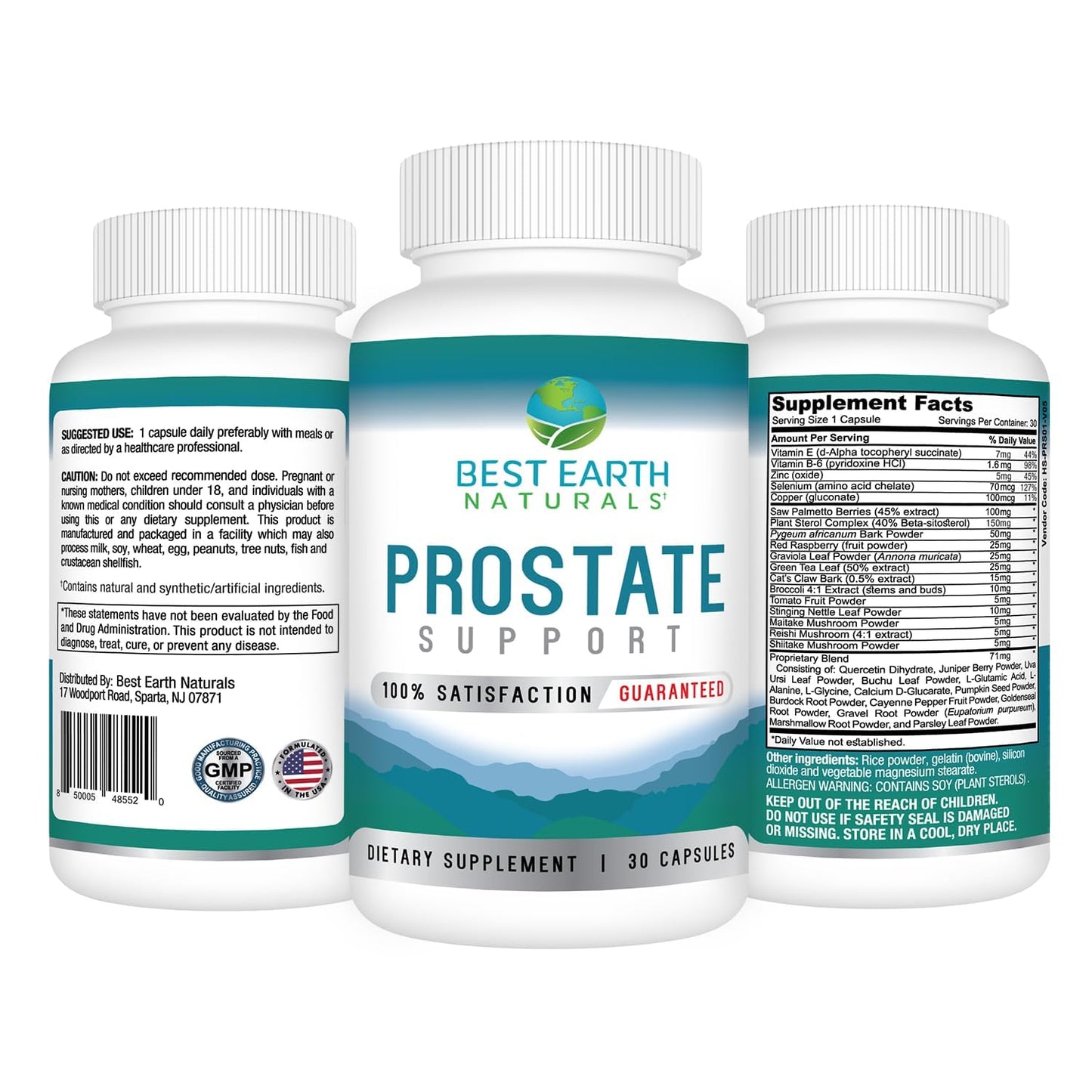 Best Earth Naturals Prostate Support Supplement for Men - Prostate Support - 30 Day Supply - dailyvitalstore