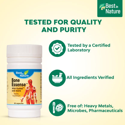 Best in Nature Bone Essense with Kolla2 (Type II Collagen) - Bone and Joint Health Supplement. (60 Count) - dailyvitalstore