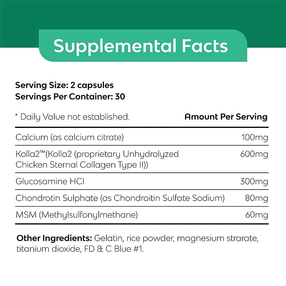 Best in Nature Bone Essense with Kolla2 (Type II Collagen) - Bone and Joint Health Supplement. (60 Count) - dailyvitalstore
