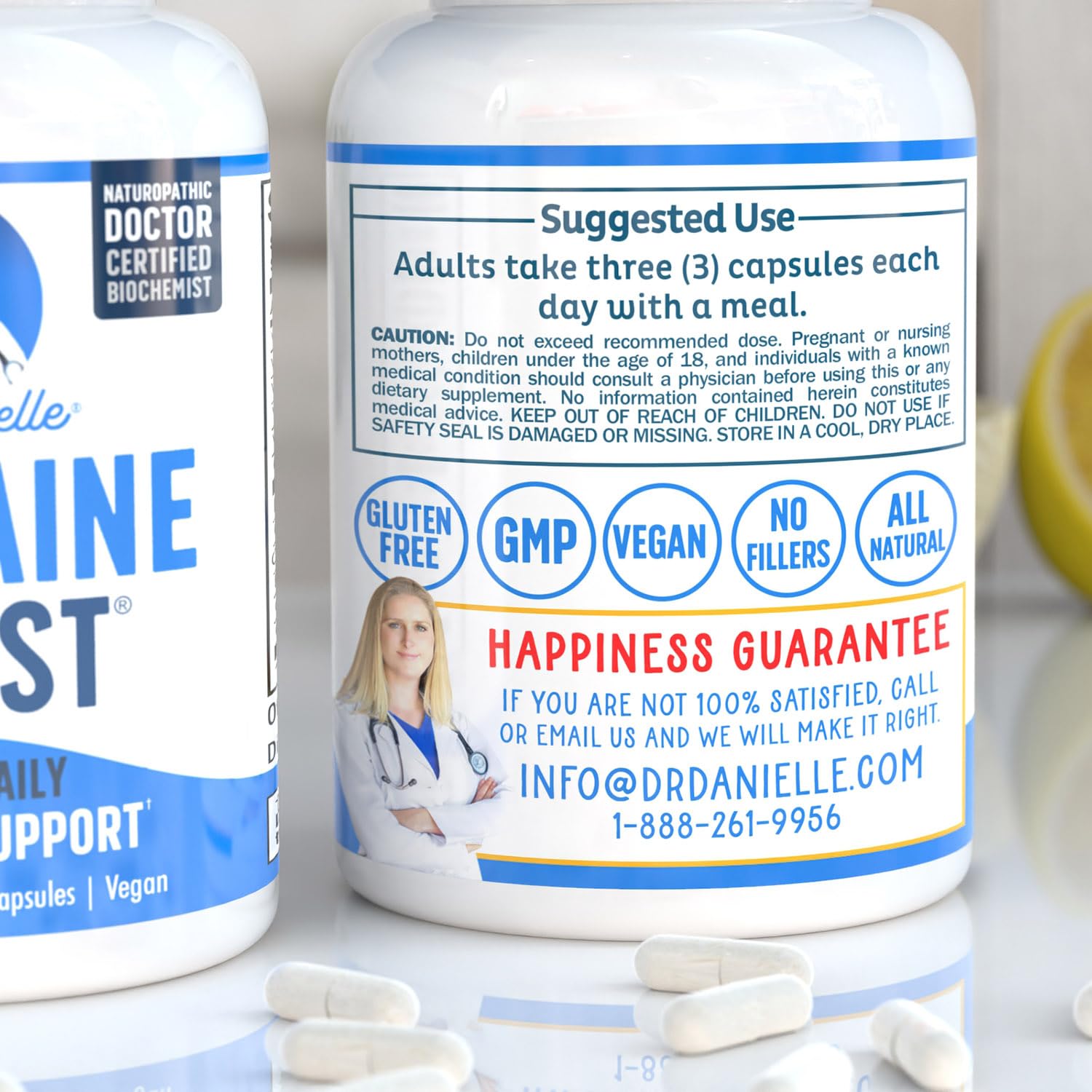 Best Migraine Relief Product with Magnesium - Migraine Assist Supplement with Quercetin, Feverfew, Butterbur, CoQ10 from Dr. Danielle, 90 Capsules - dailyvitalstore