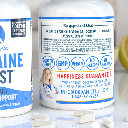 Best Migraine Relief Product with Magnesium - Migraine Assist Supplement with Quercetin, Feverfew, Butterbur, CoQ10 from Dr. Danielle, 90 Capsules - dailyvitalstore