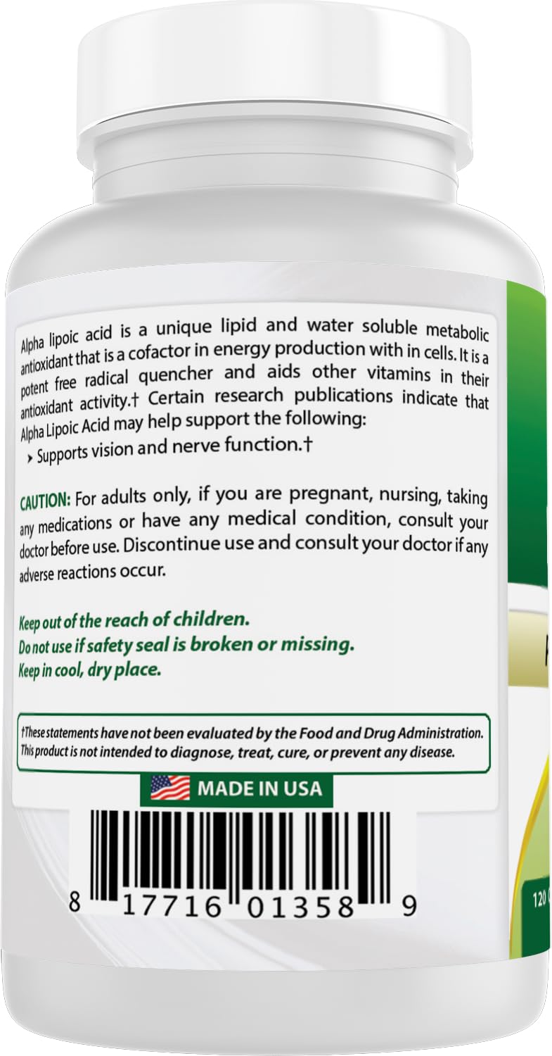 Best Naturals Alpha Lipoic Acid 300 mg 120 Capsules - dailyvitalstore
