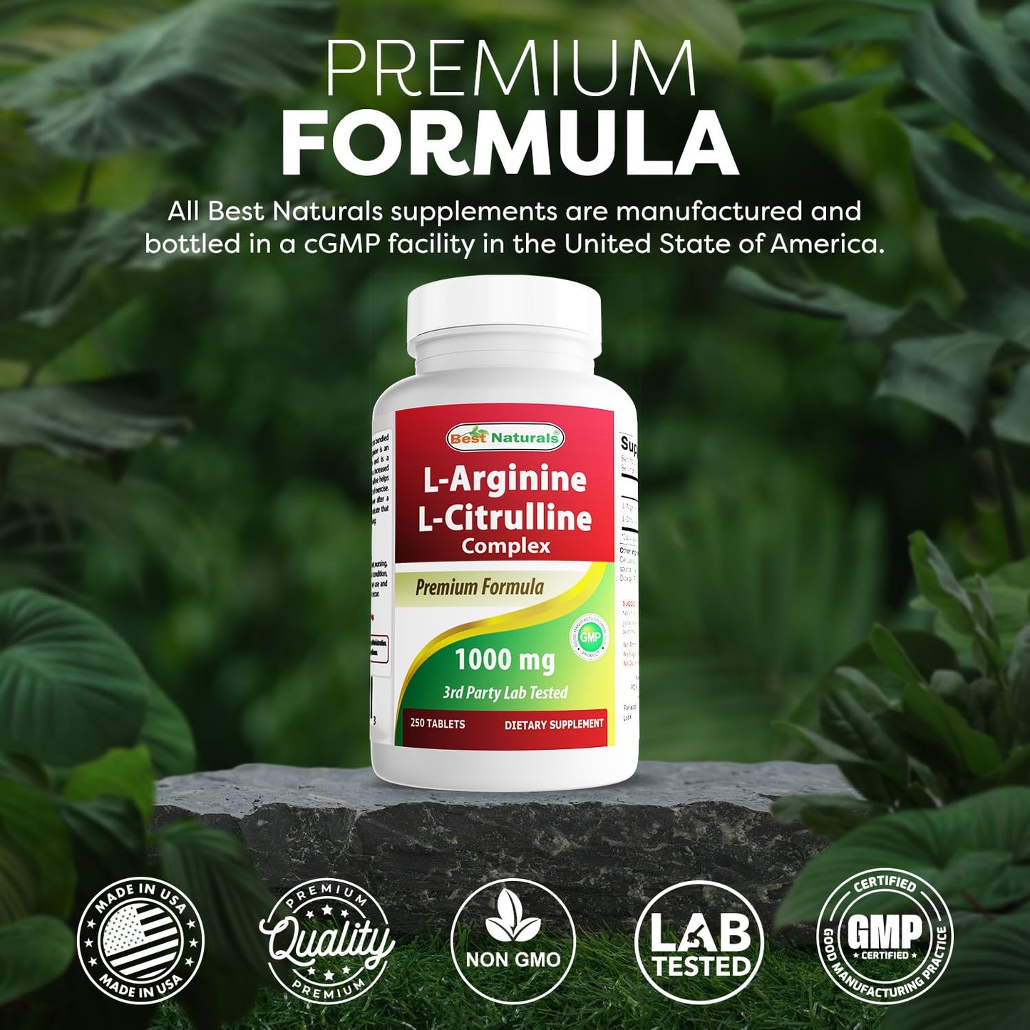 Best Naturals L-Arginine L-Citruline Complex Tablets, 250 Count - dailyvitalstore