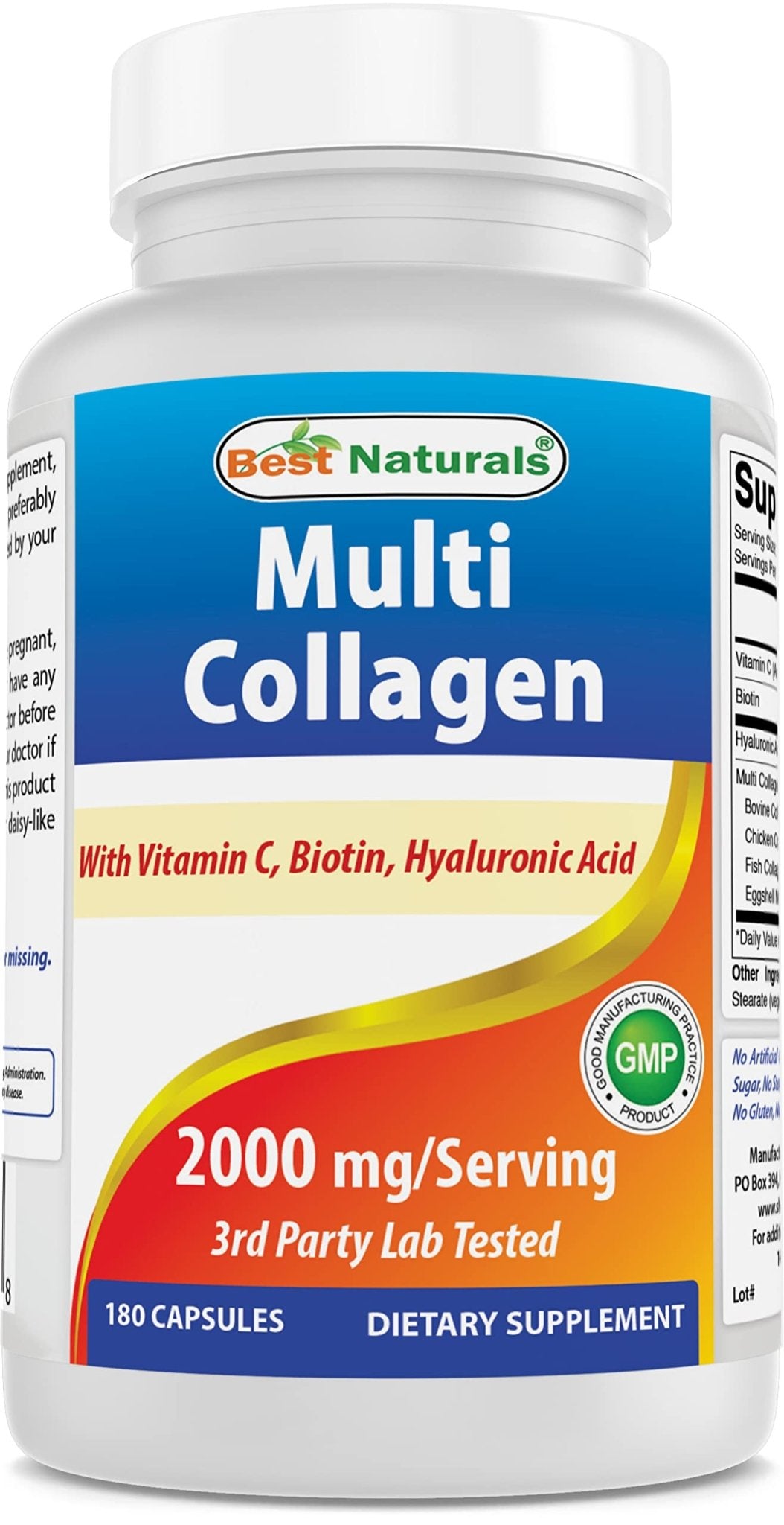 Best Naturals Multi Collagen Pills 2000mg for Women & Men - Hydrolyzed Collagen Peptides Capsules for Hair Skin and Nails with Types I II III V X, Biotin, Hyaluronic Acid & Vitamin C - dailyvitalstore