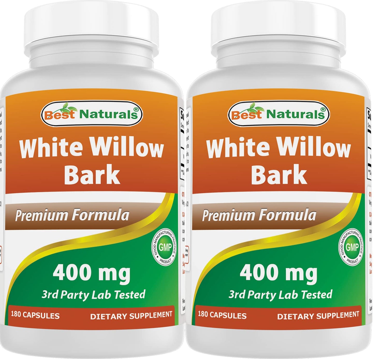 Best Naturals White Willow Bark 400 mg 180 Capsules (180 Count (Pack of 2)) - dailyvitalstore