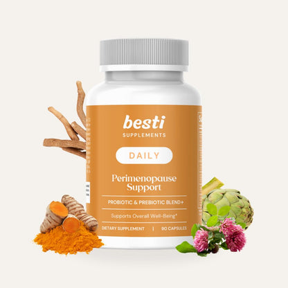 Besti Supplements Daily Perimenopause Support – Probiotic & Prebiotic Blend – Supports Overall Well-Being – 90 Capsules - dailyvitalstore