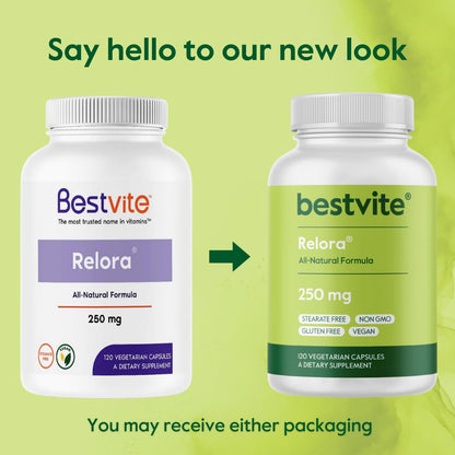 BESTVITE Filler-Free Relora 250mg (240 Vegetarian Capsules) (120 x 2) – Clinically Researched – No Stearates – Vegan – No Fillers – Supports the Management of Occasional Stress* - dailyvitalstore