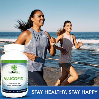 BETACELL Glucofix - Supplement - Herbal Supplement with Cinnamon, Gymnema, , Bitter Melon, and Turmeric - 120 Capsules - dailyvitalstore