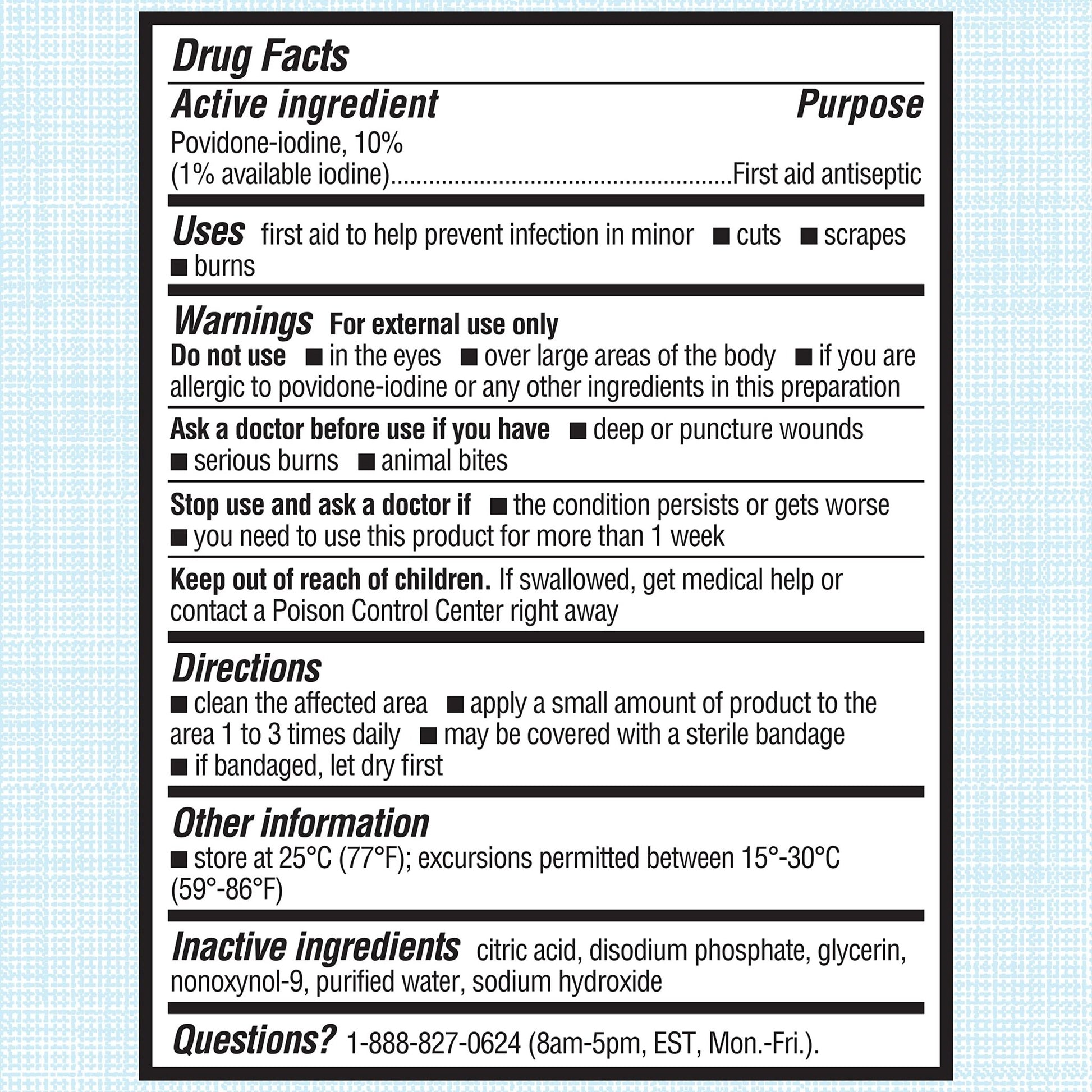 Betadine Antiseptic First Aid Solution, Povidone-Iodine 10%, Infection Protection, Kills Germs in Minor Cuts Scrapes and Burns, No Sting Promise, No Alcohol or Hydrogen Peroxide, 8 FL OZ - dailyvitalstore