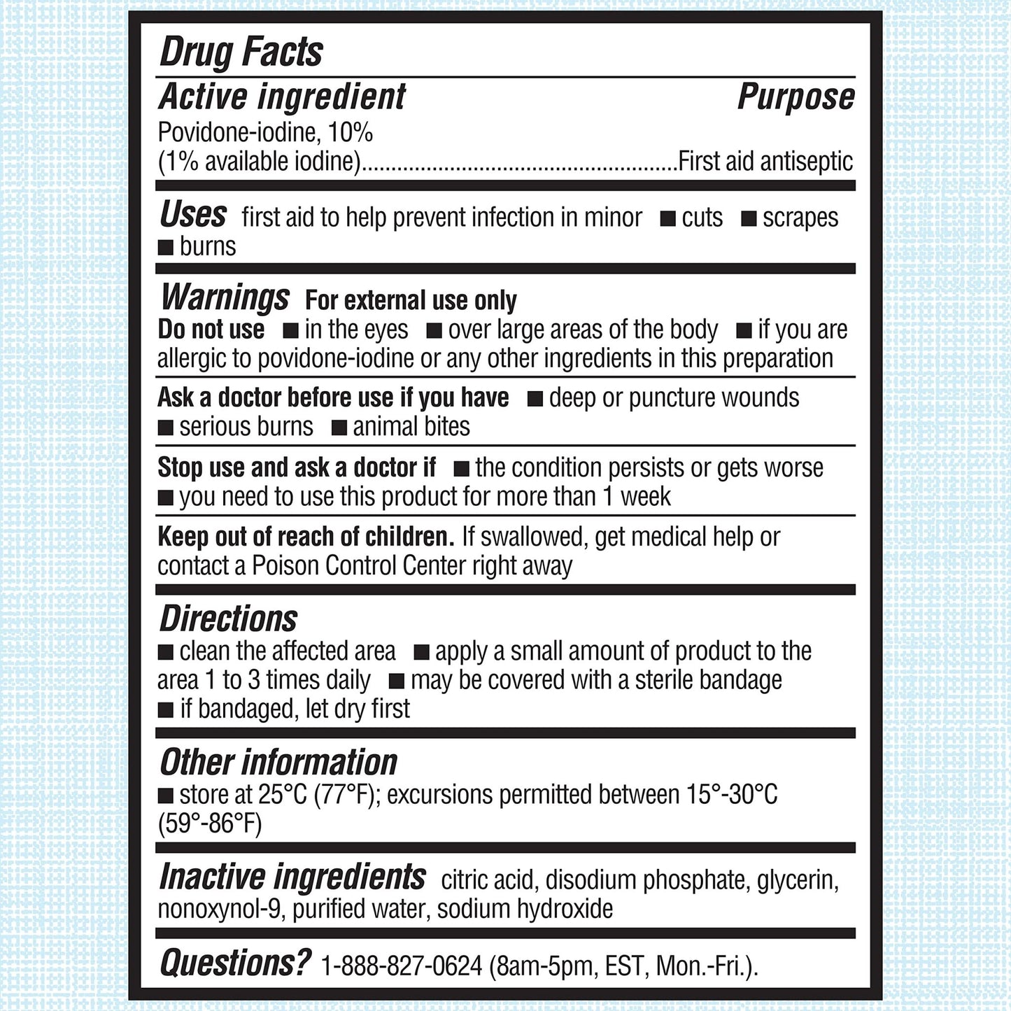 Betadine Antiseptic First Aid Solution, Povidone-Iodine 10%, Infection Protection, Kills Germs in Minor Cuts Scrapes and Burns, No Sting Promise, No Alcohol or Hydrogen Peroxide, 8 FL OZ - dailyvitalstore