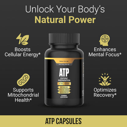 BETTER LIFE LAB ATP Supplement – Supports Cellular Energy Production, Mitochondrial Function & Active Lifestyles - dailyvitalstore