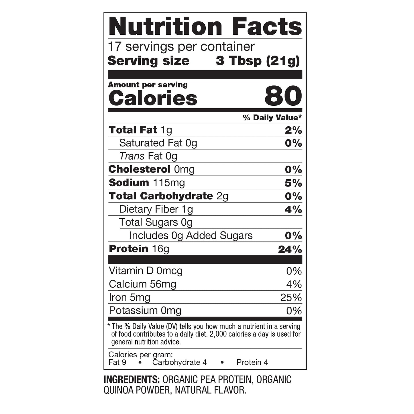 BetterBody Foods Organic Plant Based Protein Powder, 16g of Protein 24% DV, Vegan, Low Net Carbs, Gluten Free, Dairy Free, No Sugar Added, Soy Free, Non-GMO, 12.7 Ounces - dailyvitalstore