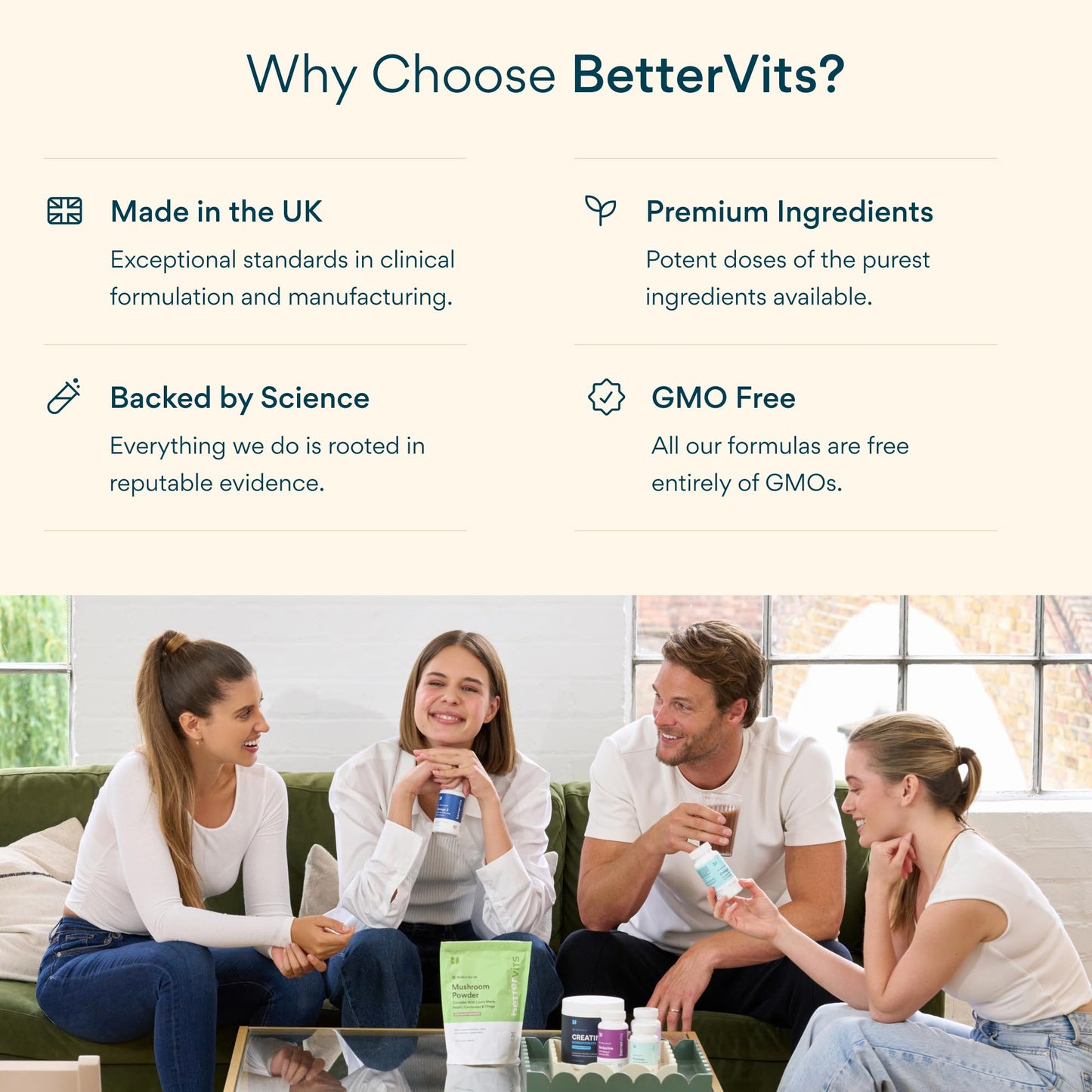 Bettervits Magnesium Glycinate Complex with Citrate Malate Zinc & Vitamin D3 | High Absorption Pure Magnesium 225mg Supplement Chelated Formula for Muscle Relaxation, Sleep Support – 60 Capsules - dailyvitalstore