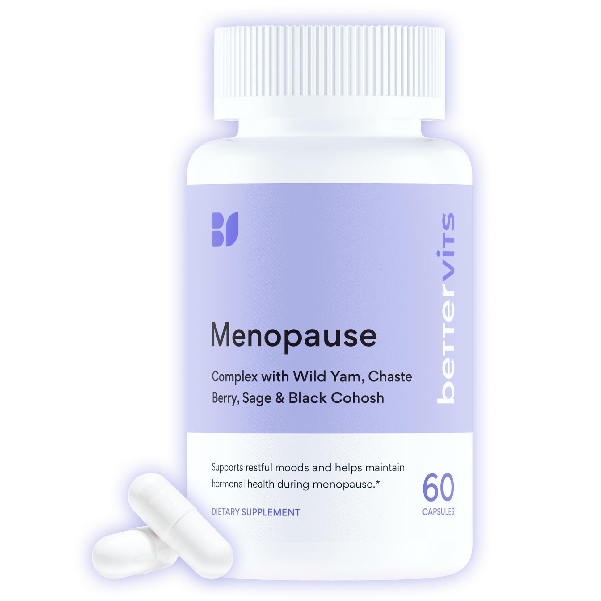Bettervits Menopause Supplements for Women with Ashwagandha and Zinc | Hormone Balance Support with Vitamins D3 B6 B12 for Hot Flashes | Perimenopause Supplements for Monthly Wellness - 60 Capsules - dailyvitalstore