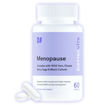 Bettervits Menopause Supplements for Women with Ashwagandha and Zinc | Hormone Balance Support with Vitamins D3 B6 B12 for Hot Flashes | Perimenopause Supplements for Monthly Wellness - 60 Capsules - dailyvitalstore