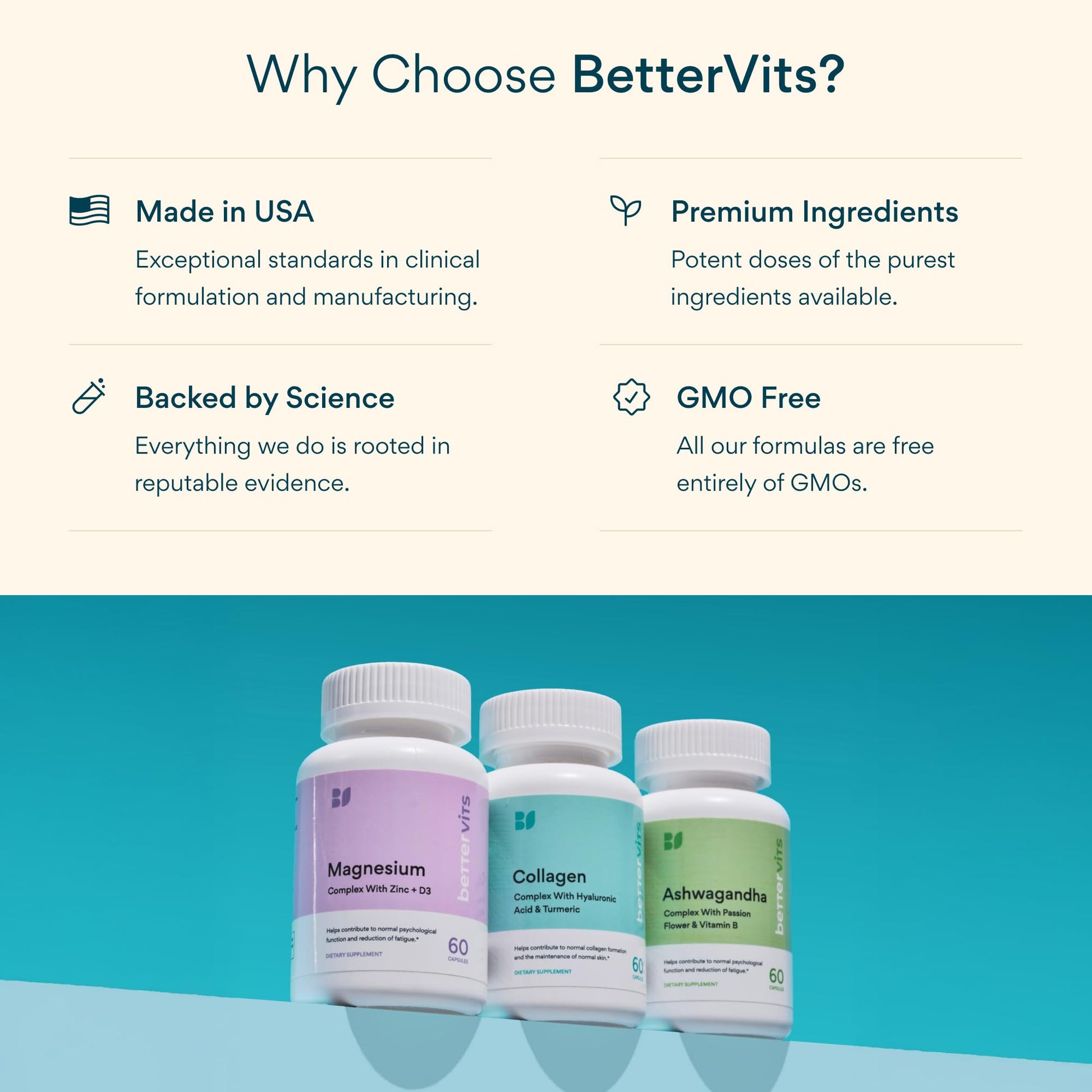 Bettervits Niacinamide Supplement with Vitamin B3, Marine Collagen & Hyaluronic Acid | High-Strength Vitamin B3 Capsules 300 mg. with Turmeric for Energy Metabolism - dailyvitalstore