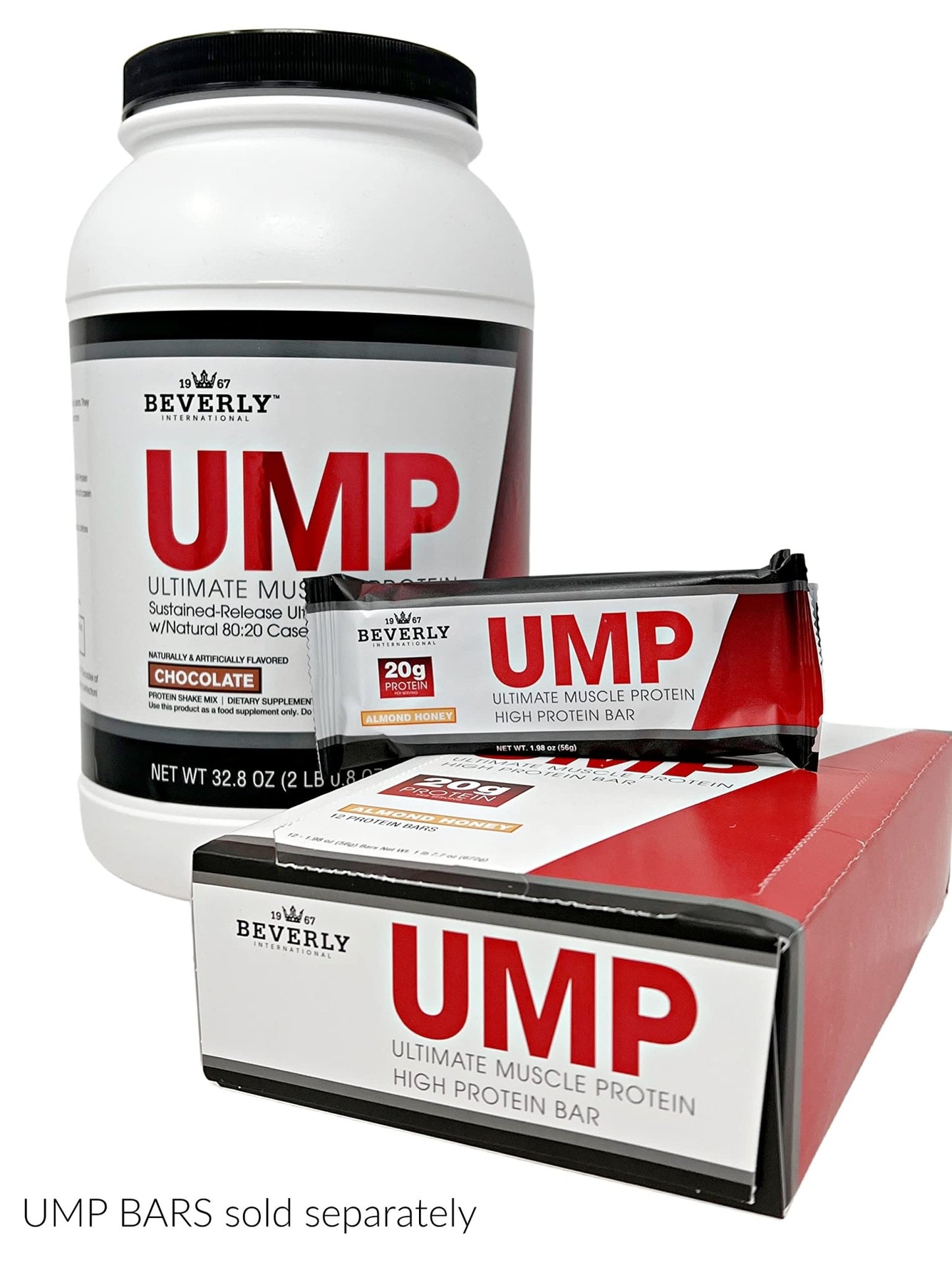 Beverly International UMP Protein Powder, Chocolate. Unique Whey-Casein Ratio Builds Lean Muscle. Easy to Digest. No Bloat. (32.8 oz) 2lb .8 oz - dailyvitalstore