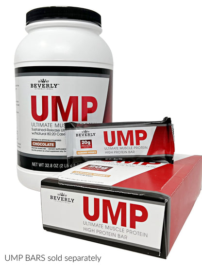 Beverly International UMP Protein Powder, Chocolate. Unique Whey-Casein Ratio Builds Lean Muscle. Easy to Digest. No Bloat. (32.8 oz) 2lb .8 oz - dailyvitalstore