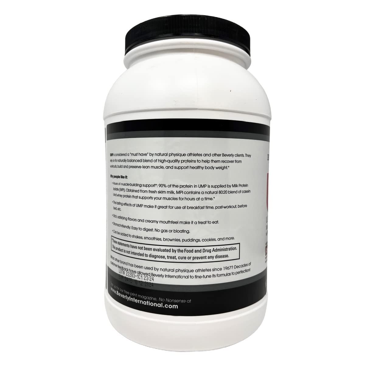 Beverly International UMP Protein Powder, Chocolate. Unique Whey-Casein Ratio Builds Lean Muscle. Easy to Digest. No Bloat. (32.8 oz) 2lb .8 oz - dailyvitalstore