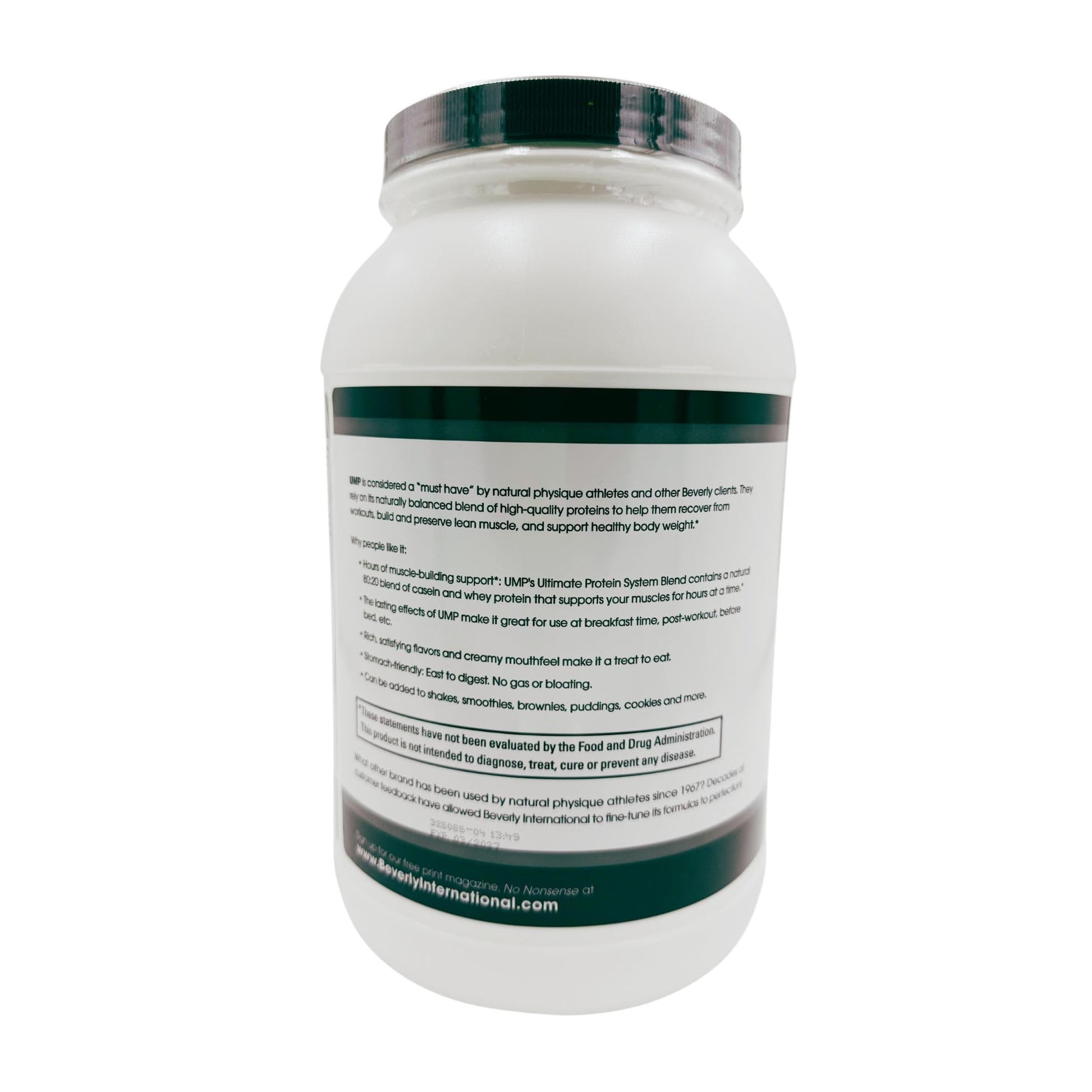 Beverly International UMP Protein Powder, Cookies & Cream. Unique Whey-Casein Ratio Builds Lean Muscle. Easy to Digest. No Bloat. (32.8 oz) 2lb .8 oz - dailyvitalstore
