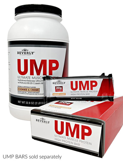 Beverly International UMP Protein Powder, Cookies & Cream. Unique Whey-Casein Ratio Builds Lean Muscle. Easy to Digest. No Bloat. (32.8 oz) 2lb .8 oz - dailyvitalstore