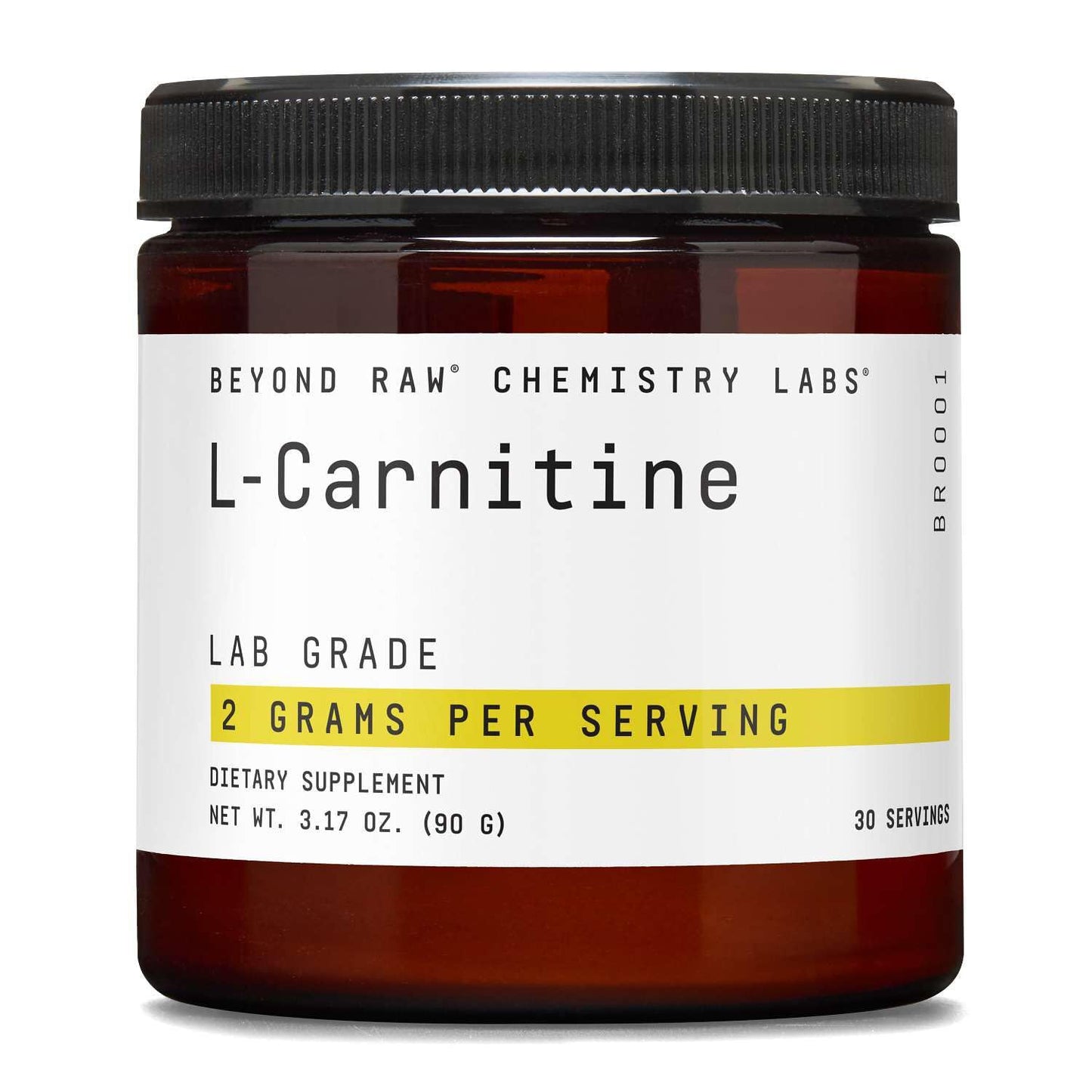 BEYOND RAW Chemistry Labs L-Carnitine Powder, Fuels Exercise and Supports Recovery, 30 Servings - dailyvitalstore