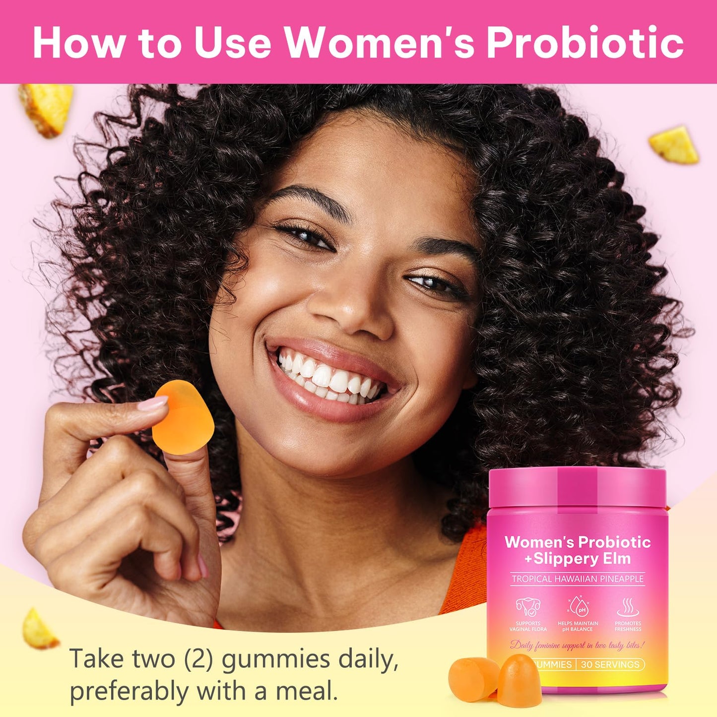 Beyxdu Probiotics for Women Gummies with Slippery Elm Feminine Balance Gummies for Women Vaginal Probiotics with Prebiotics & Lactobacillus Probiotic Blend Vaginal Odor & Vaginal Flora 120Gummy - dailyvitalstore