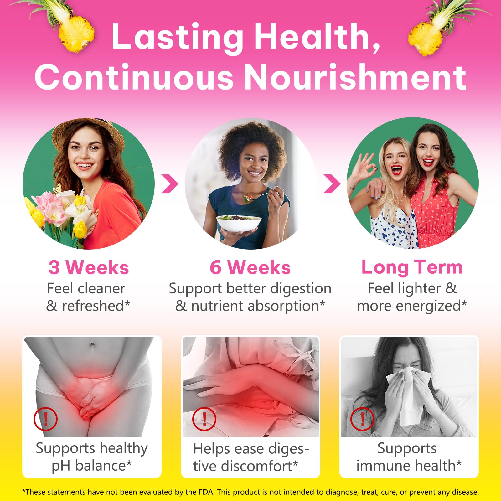 Beyxdu Probiotics for Women Gummies with Slippery Elm Feminine Balance Gummies for Women Vaginal Probiotics with Prebiotics & Lactobacillus Probiotic Blend Vaginal Odor & Vaginal Flora 120Gummy - dailyvitalstore