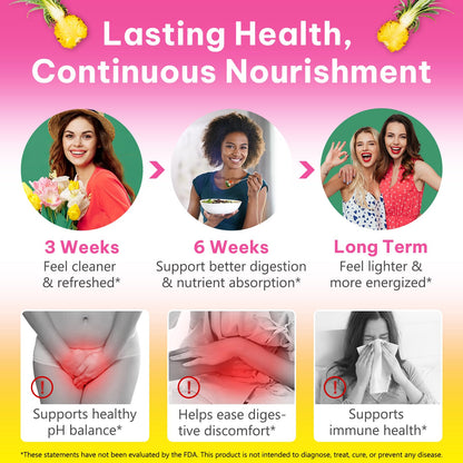 Beyxdu Probiotics for Women Gummies with Slippery Elm Feminine Balance Gummies for Women Vaginal Probiotics with Prebiotics & Lactobacillus Probiotic Blend Vaginal Odor & Vaginal Flora 120Gummy - dailyvitalstore