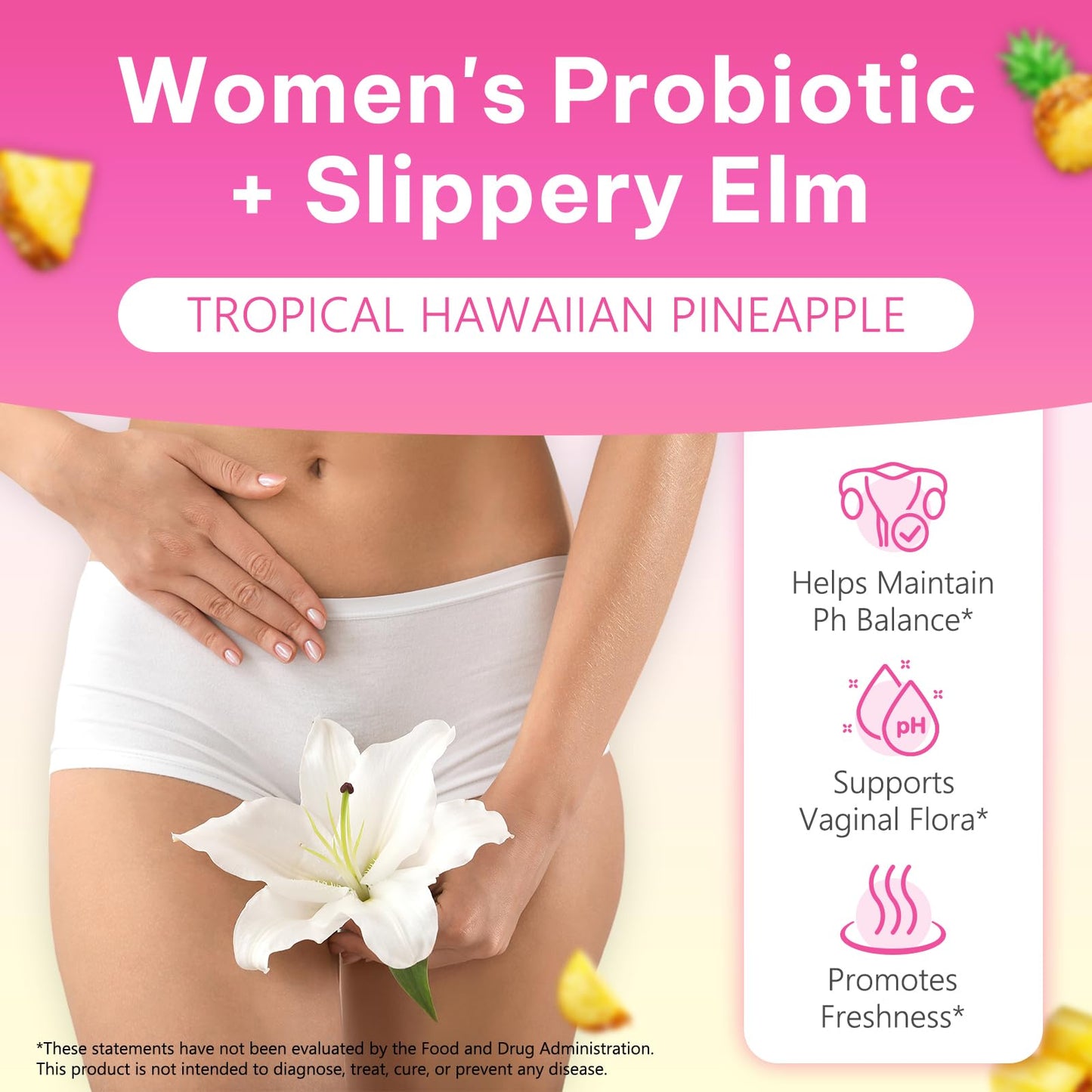 Beyxdu Probiotics for Women Gummies with Slippery Elm Feminine Balance Gummies for Women Vaginal Probiotics with Prebiotics & Lactobacillus Probiotic Blend Vaginal Odor & Vaginal Flora 120Gummy - dailyvitalstore