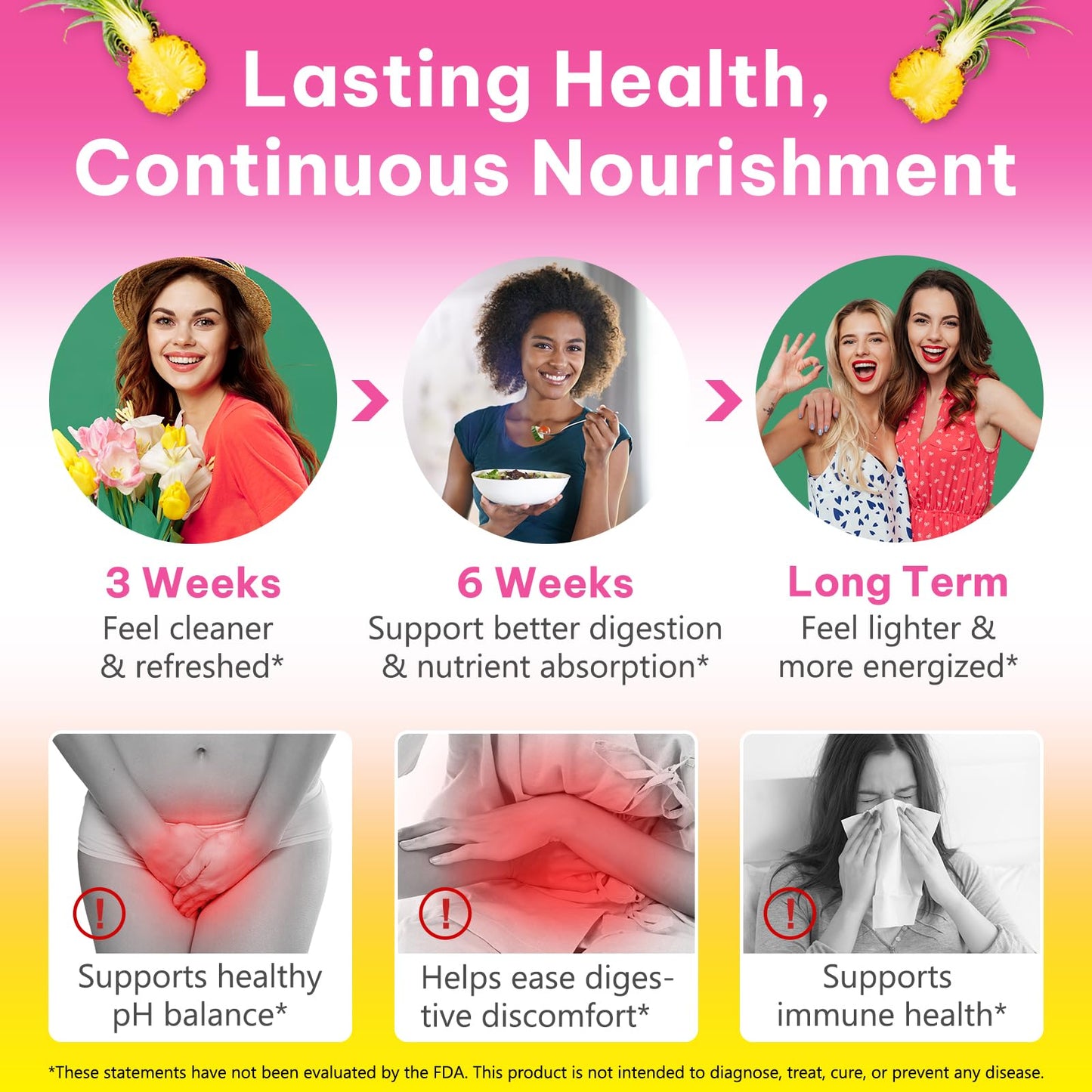 Beyxdu Probiotics for Women Gummies with Slippery Elm Feminine Balance Gummies for Women Vaginal Probiotics with Prebiotics & Lactobacillus Probiotic Blend Vaginal Odor & Vaginal Flora 60Gummy - dailyvitalstore