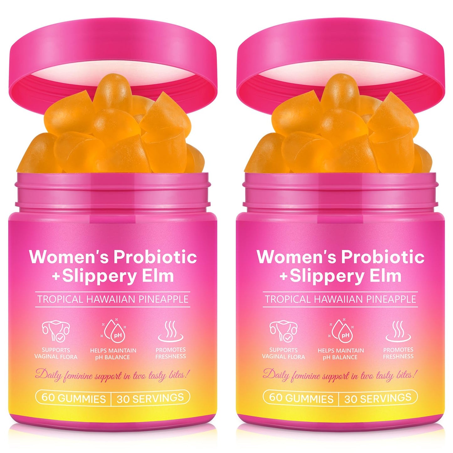 Beyxdu Probiotics for Women Gummies with Slippery Elm Feminine Balance Gummies for Women Vaginal Probiotics with Prebiotics & Lactobacillus Probiotic Blend Vaginal Odor & Vaginal Flora 120Gummy - dailyvitalstore