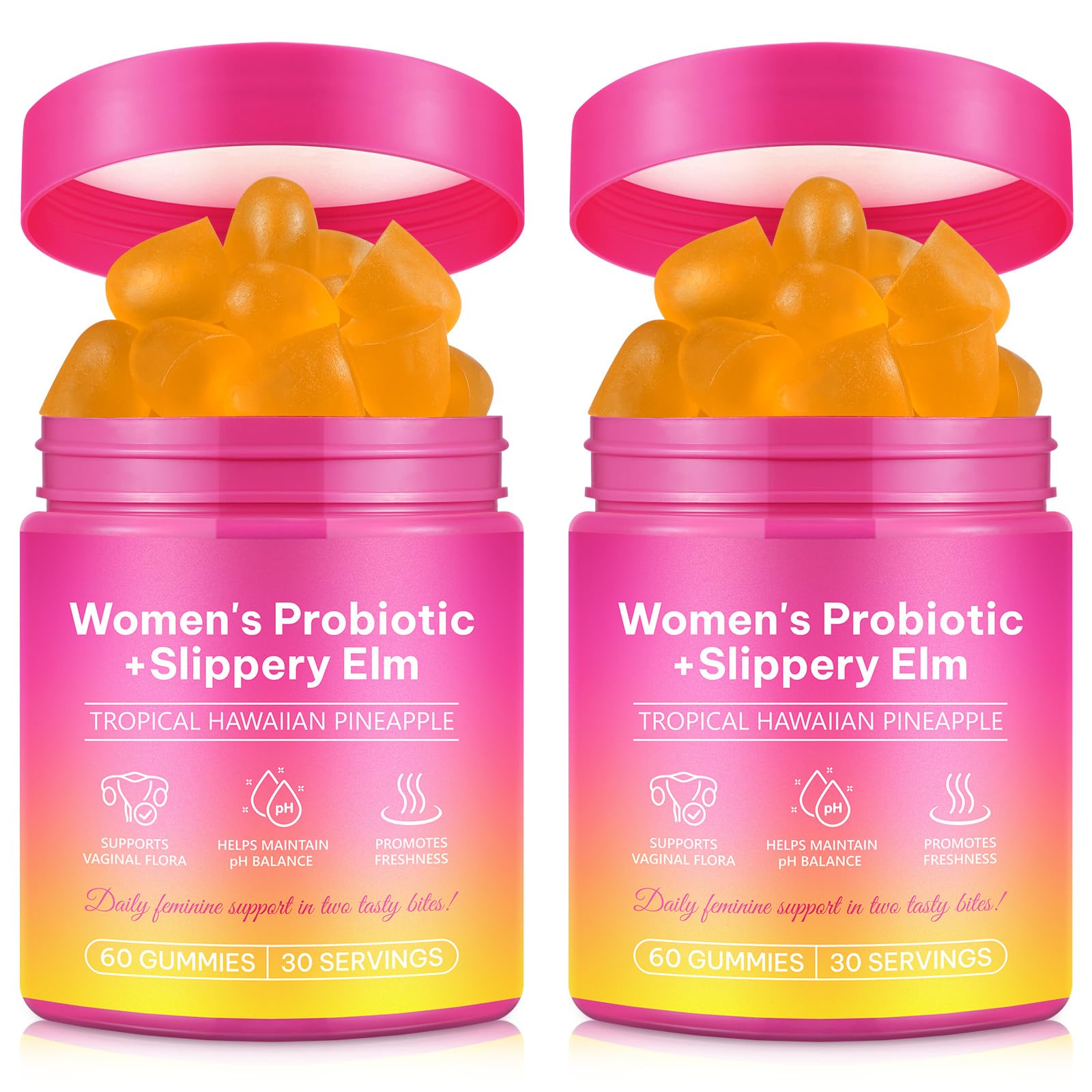 Beyxdu Probiotics for Women Gummies with Slippery Elm Feminine Balance Gummies for Women Vaginal Probiotics with Prebiotics & Lactobacillus Probiotic Blend Vaginal Odor & Vaginal Flora 120Gummy - dailyvitalstore