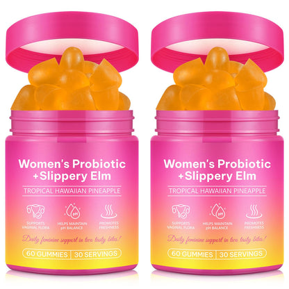 Beyxdu Probiotics for Women Gummies with Slippery Elm Feminine Balance Gummies for Women Vaginal Probiotics with Prebiotics & Lactobacillus Probiotic Blend Vaginal Odor & Vaginal Flora 120Gummy - dailyvitalstore