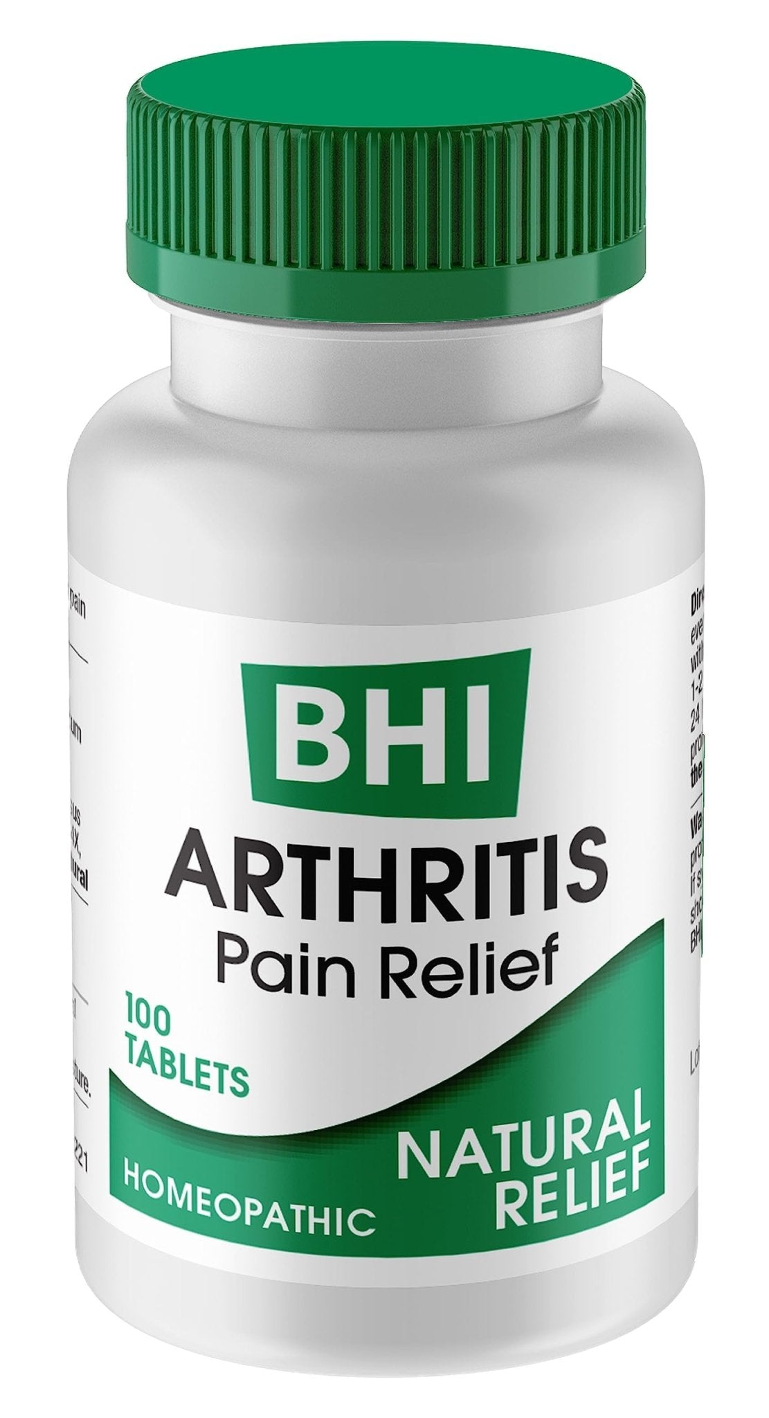 BHI Arthritis Pain Relief Daily Joint Health Support Arnica + 13 Natural Actives Homeopathic Plant & Mineral Blend Helps Relieve Minor Pain & Stiffness in Joints for Women & Men - 100 Tablets - dailyvitalstore