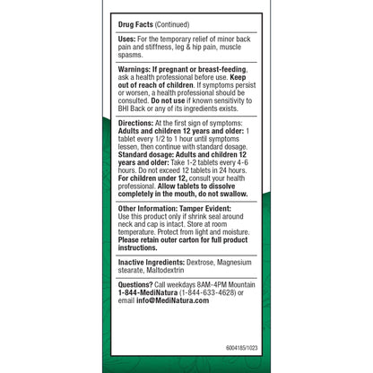 BHI Pain & Spasm Bundle BHI Back Homeopathic Support for Back Pain (100 Tablets) +BHI Spasm, Natural Relief for Cramps & Spasms, Homeopathic Medicine (100 Tablets) - dailyvitalstore