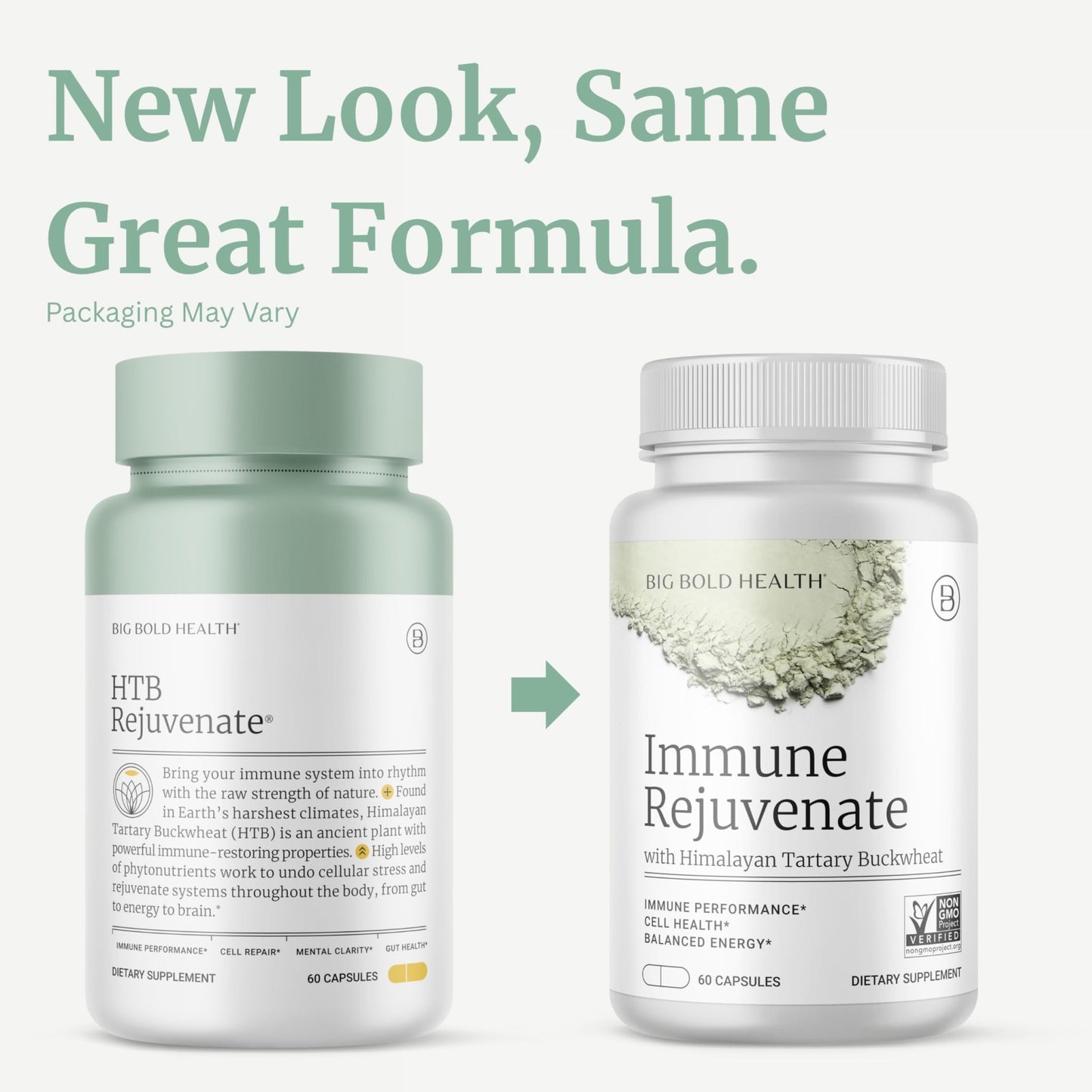 BIG BOLD HEALTH HTB Immune Rejuvenate - Polyphenols Supplement for Immune Support with Himalayan Tartary Buckwheat - Gluten Free, Dairy Free, Non-GMO Formula - 60 Vegetarian Capsules - dailyvitalstore