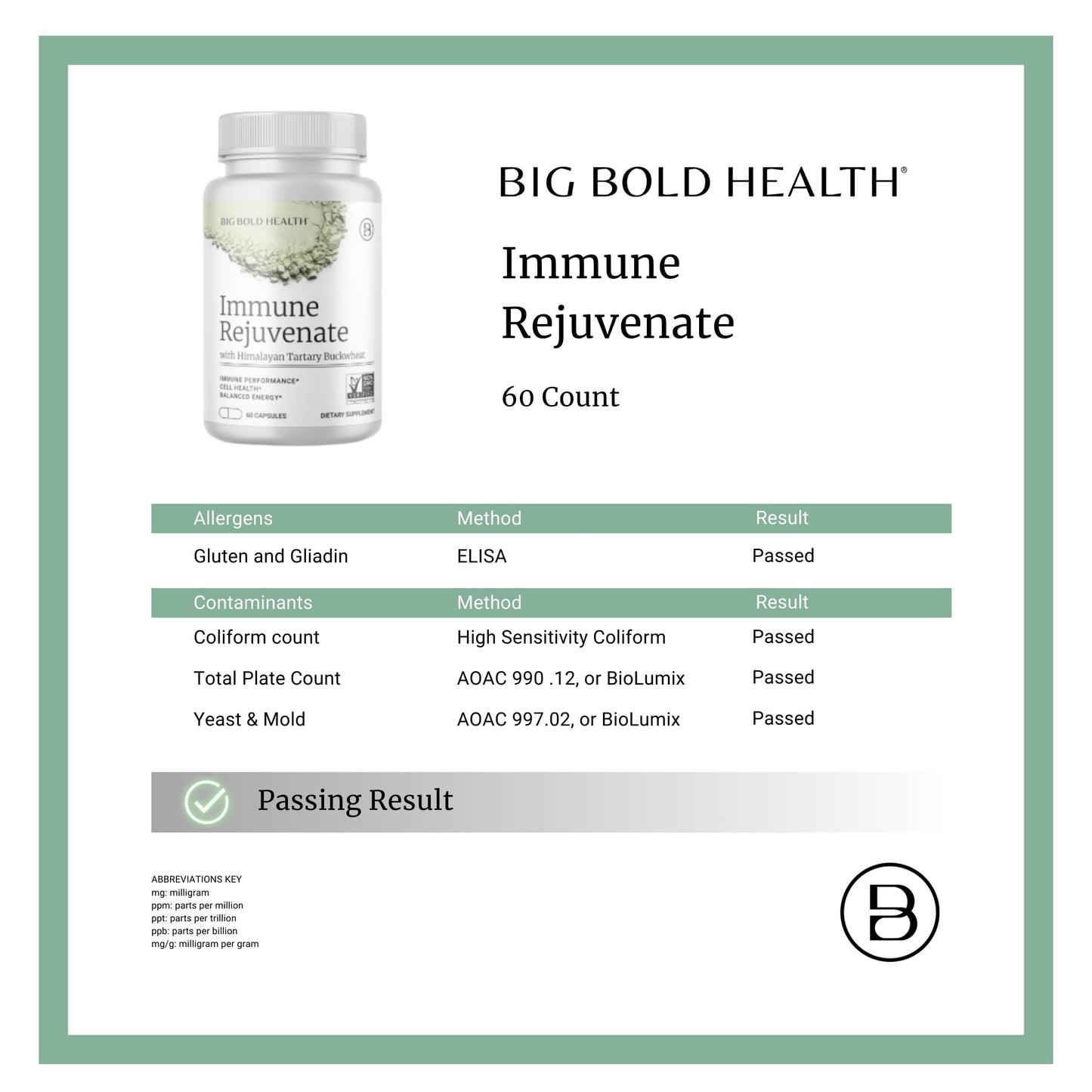 BIG BOLD HEALTH HTB Immune Rejuvenate - Polyphenols Supplement for Immune Support with Himalayan Tartary Buckwheat - Gluten Free, Dairy Free, Non-GMO Formula - 60 Vegetarian Capsules - dailyvitalstore