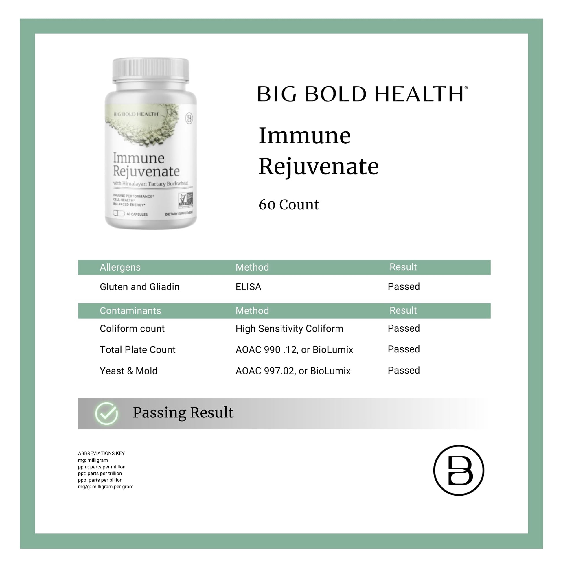 BIG BOLD HEALTH HTB Immune Rejuvenate - Polyphenols Supplement for Immune Support with Himalayan Tartary Buckwheat - Gluten Free, Dairy Free, Non-GMO Formula - 60 Vegetarian Capsules - dailyvitalstore
