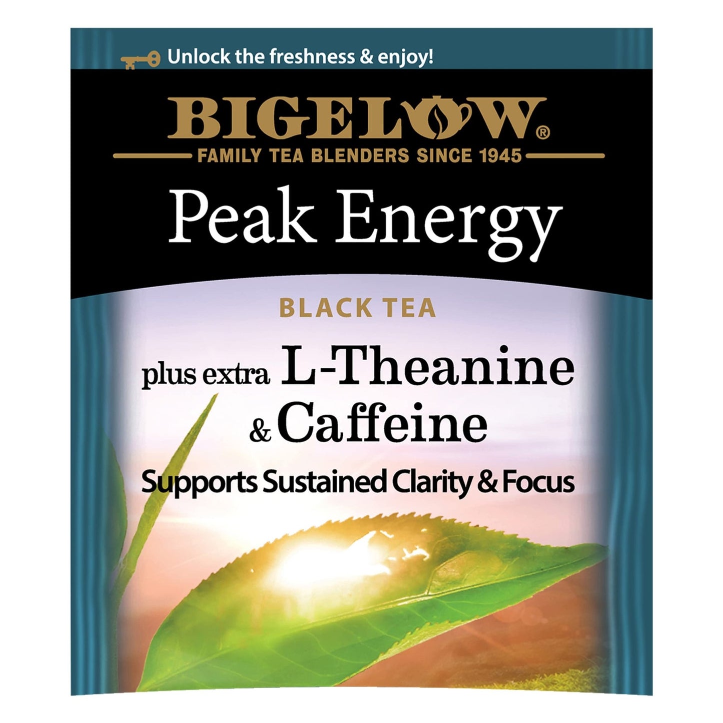 Bigelow Tea Peak Energy plus extra L-Theanine & Caffeine, 18 Count (Pack of 6), 108 Total Tea Bags - dailyvitalstore