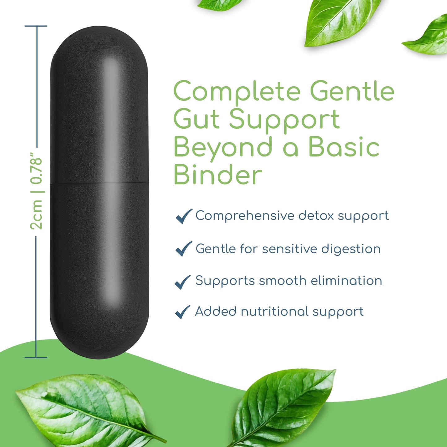 Binder Blend - Toxin Binder Supplement, Detox Capsules for a Healthy Gut - 180 Capsules - 90 Servings - 960mg Activated Charcoal - dailyvitalstore
