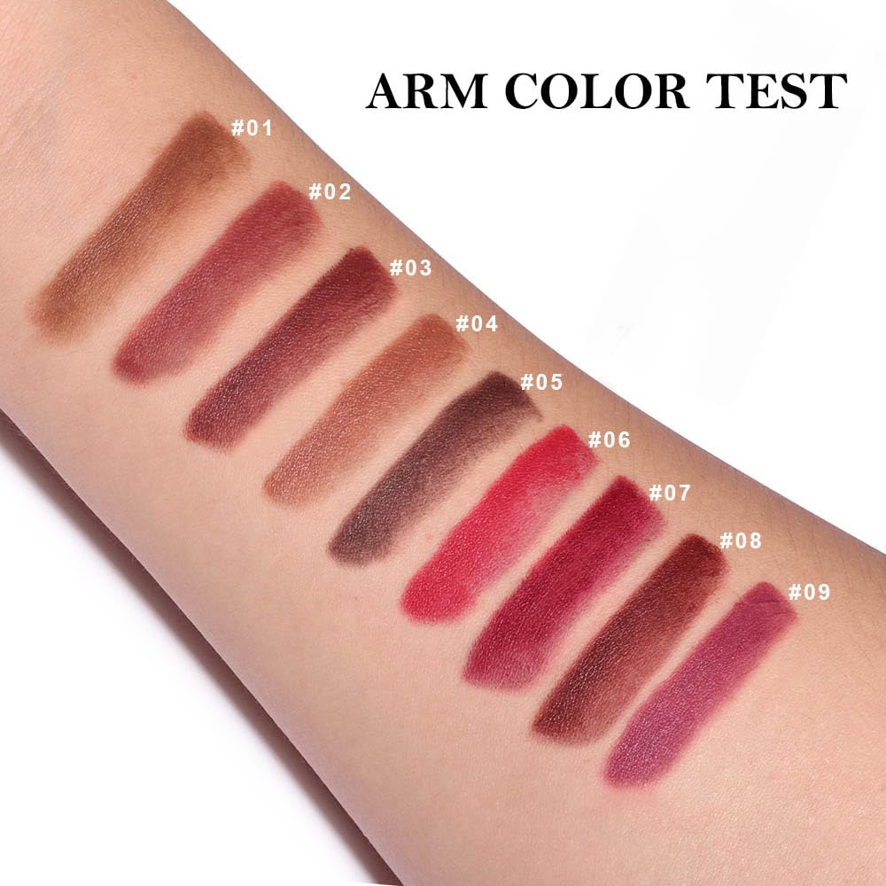 BINGBRUSH 2-in-1 Gradient Dark Brown Lip Liner & Lipstick Combo,Matte Longwear Waterproof Lip Pencil with Cone Tip,Smudge Proof Crayon for Flawless Ombre Contour,Women's Long Lasting Makeup Set - dailyvitalstore